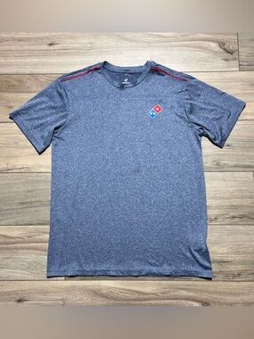 Domino's Gear Unisex Employee Short Sleeve Pizza Delivery Shirt Size M Blue